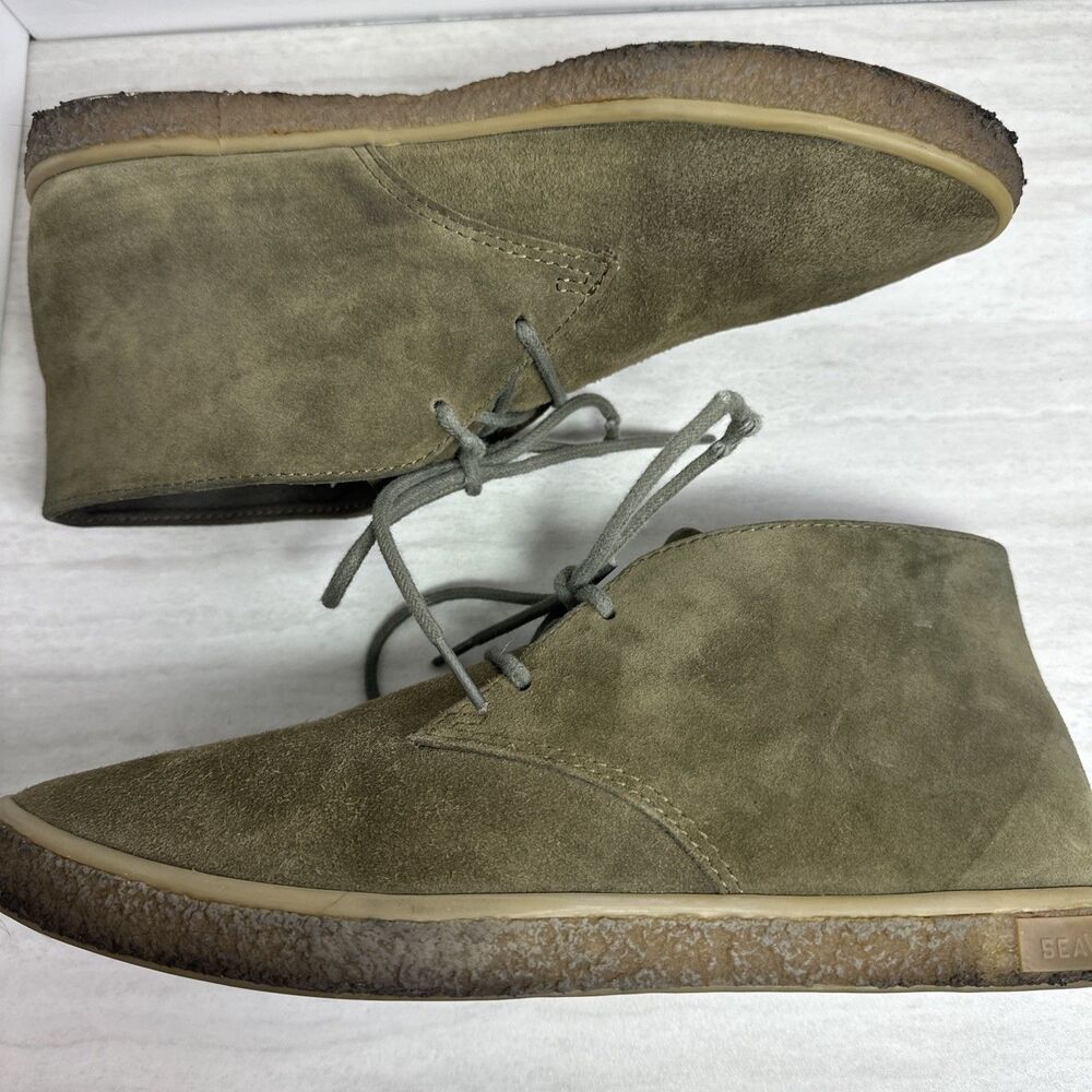 SEAVEES Men's Sun-tans Suede Chukka Boots Olive Green Lace Up Size 9.5 - Picture 4 of 9